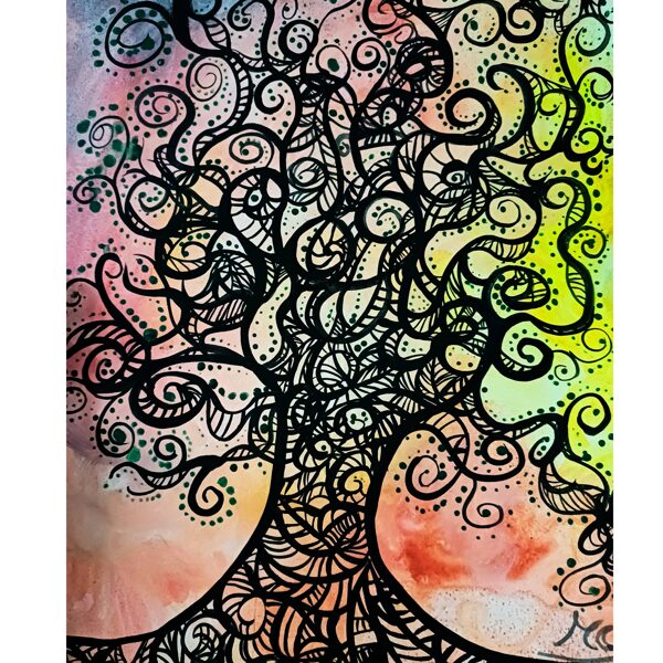 "Arbol de memorias" ( acuarela en tamaño a4) 