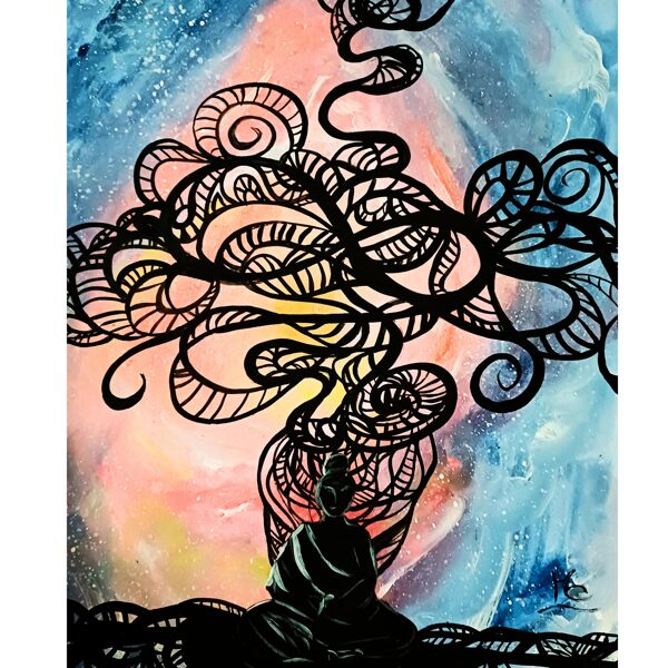 "pensamientos" (acuarela en papel de acuarela A4) 